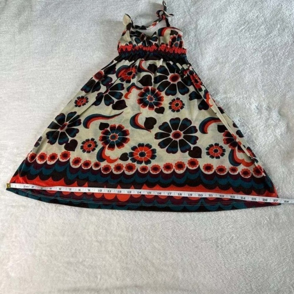 Retro Floral Maxi Dress Smocked Waist Tie Shoulder Summer Boho Style